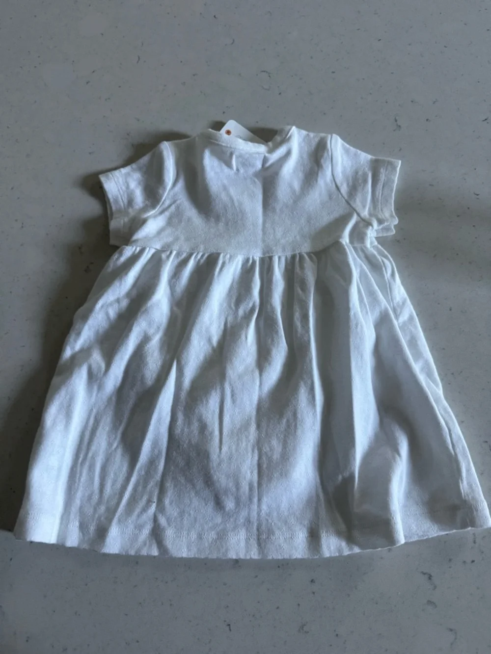 NWT Gymboree baby girls soft 100% cotton white dress w/diaper cover 6-12 months